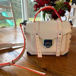 White leather crossbody